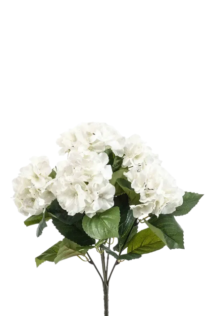 Künstliche Hortensie - Biggi, 40 cm, Kunstpflanze von aplanta, Steckpflanze, in Natur, für drinnen