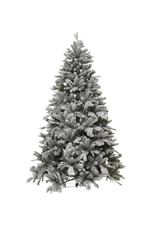Künstlicher Weihnachtsbaum mit Schnee - Elsa, 210 cm, Kunstbaum von aplanta, in Grün weiß, für drinnen