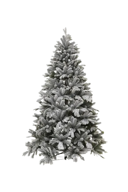 Künstlicher Weihnachtsbaum mit Schnee - Elsa, 210 cm, Kunstbaum von aplanta, in Grün weiß, für drinnen