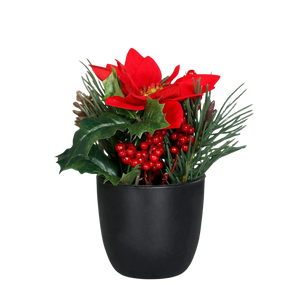 Künstliches Poinsettia-Weihnachtsarrangement - Billy | 20 cm