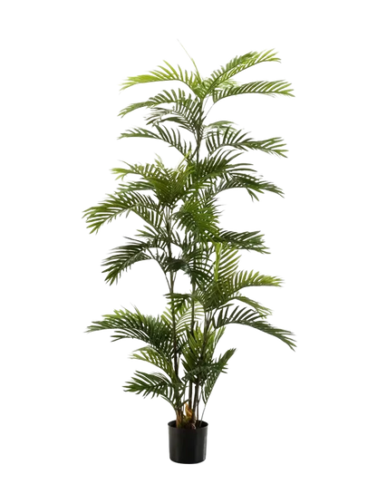 Künstliche Phoenix Palme - Kira, 180 cm, Kunstbaum von aplanta, im schwarzen Topf, in Natur, für drinnen
