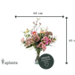 Künstlicher Blumenstrauß - Mystic, 65 cm, Kunstblume von aplanta, handgebunden, in Natur, für drinnen