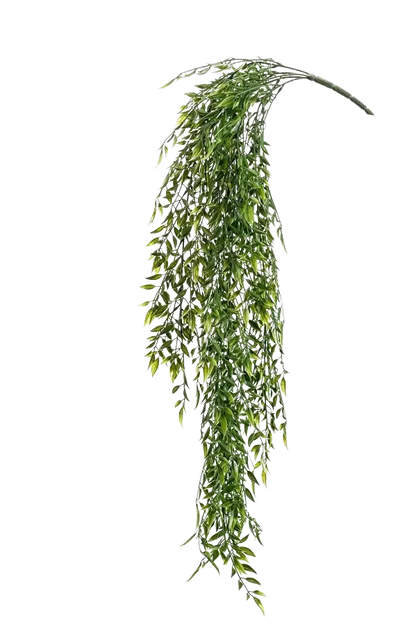 Künstlicher Hänge-Bambus - Luisa, 80 cm, Kunstpflanze von aplanta, UV-beständig, Steckpflanze, in Natur, für draußen