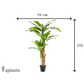 Künstlicher Bananenbaum - Maliora, 210 cm, Kunstbaum von aplanta, UV-beständig, inkl. Startertopf, in Grün, für drinnen