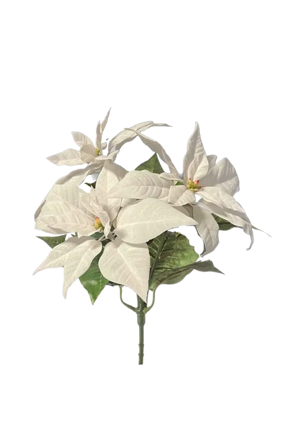 Künstliche Poinsettia - Augustus, 32 cm, Kunstpflanze von aplanta, Steckpflanze, in Natur, für drinnen