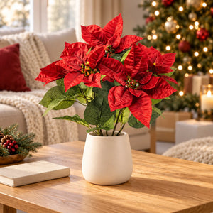 Künstlicher Weihnachtsstern – Neva | 42 cm