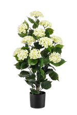 Künstliche Hortensie - Ken, 90 cm, Kunstblume von aplanta, UV-beständig, in Creme, für draußen