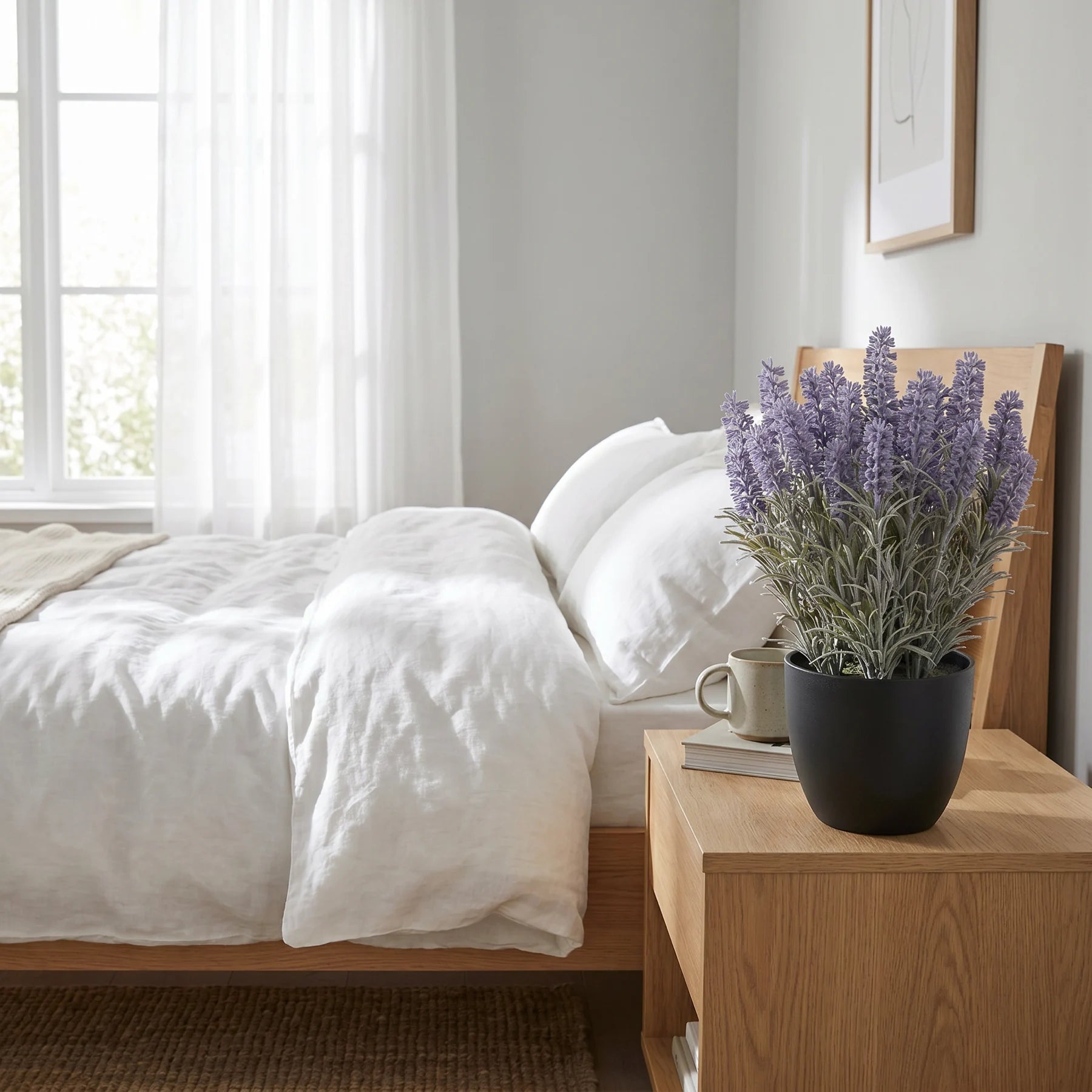 Künstlicher Lavendel - Lotte, 36 cm, Kunstpflanze von aplanta, in Lila, für drinnen