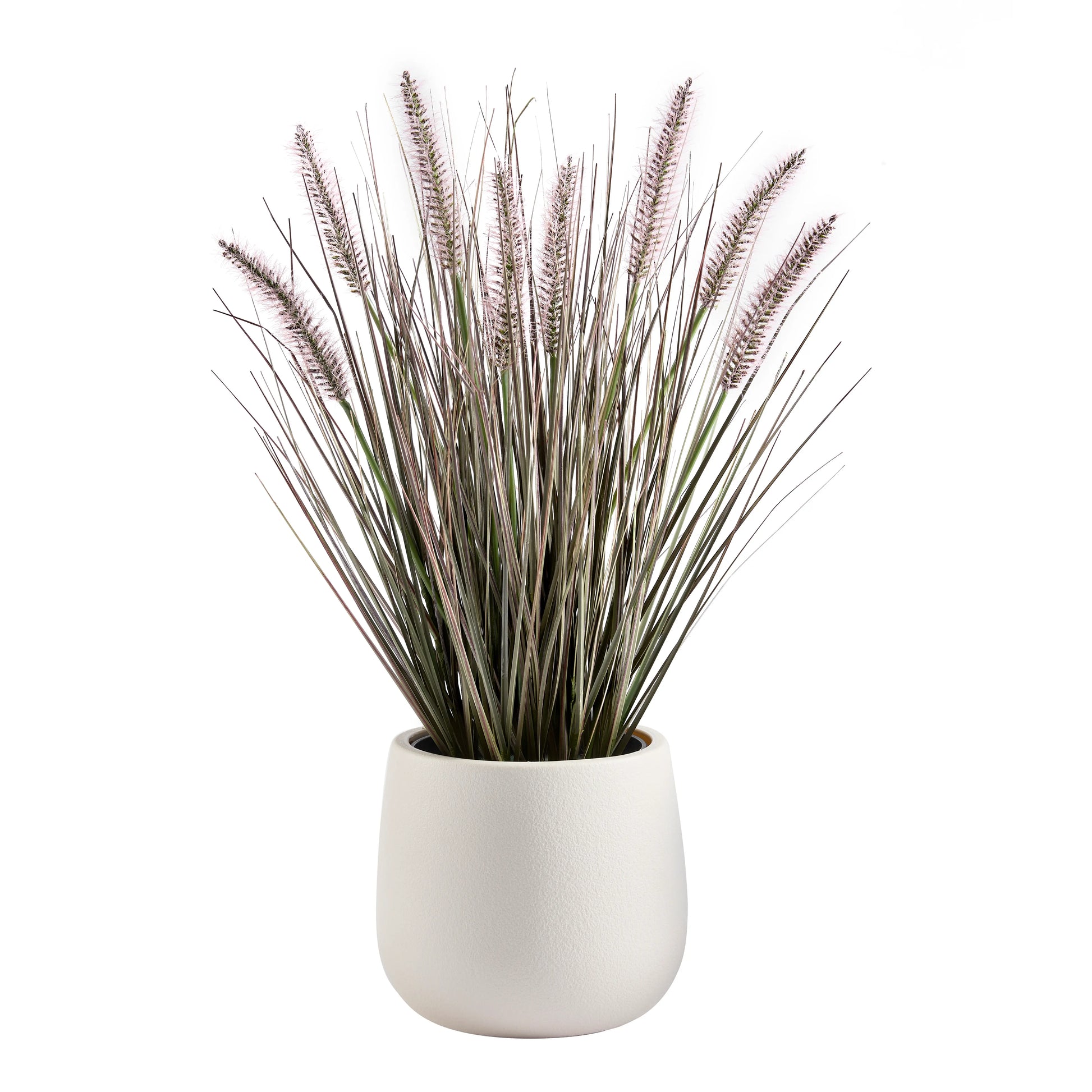 Künstliches Japanisches Federborstengras- Philomène, 46 cm, Kunstpflanze von aplanta, mit Fruchtstamm, in Grün, für drinnen