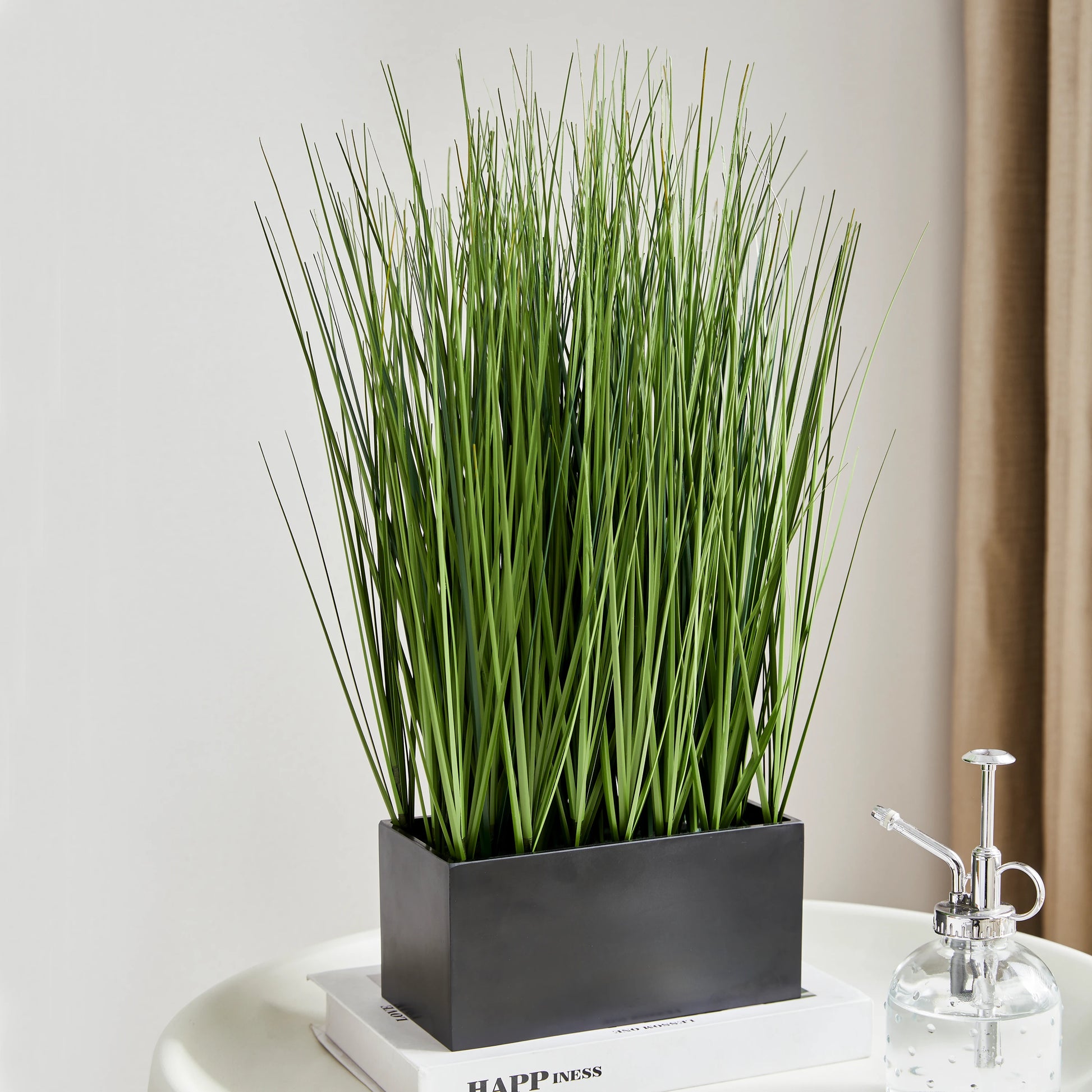 Künstliches Gras - Eleonore, 46 cm, Kunstpflanze von aplanta, in Grün, für drinnen