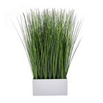 Künstliches Gras - Cassiel, 56 cm, Kunstpflanze von aplanta, in Grün, für drinnen