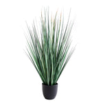 Künstliches Gras - Odalinde, 90 cm, Kunstpflanze von aplanta, in Grün, für drinnen
