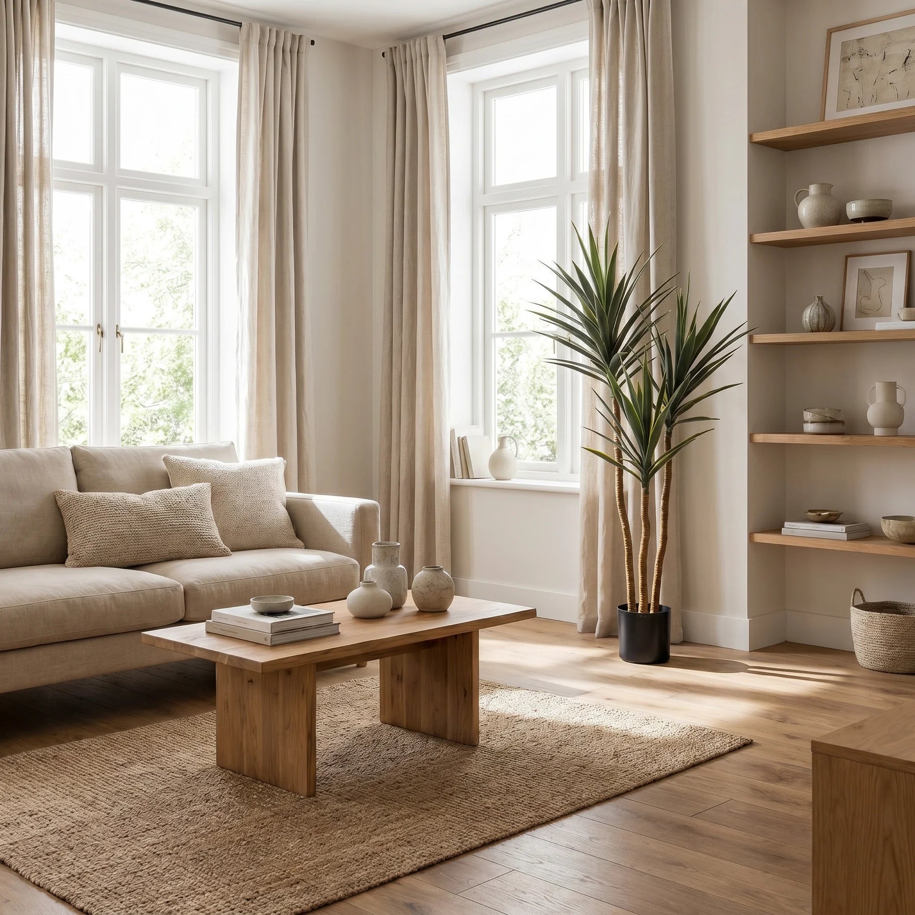 Künstliche Yucca - Talandra, 150 cm, Kunstbaum von aplanta, in Grün, für drinnen