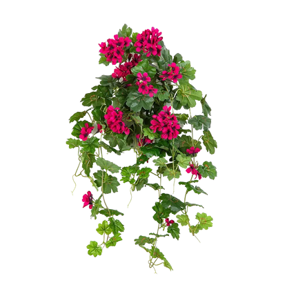 Künstliche Hänge-Geranie - Arne, 72 cm, Kunstpflanze von aplanta, Steckpflanze, in Natur, für drinnen