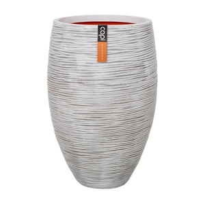 Blumentopf hoch elegant deluxe Rib elfenbein | 40x60 cm