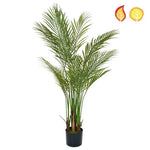 Künstliche Areca Palme - Rudolf, 150 cm, Kunstbaum von aplanta, UV-beständig, feuerhemmend, B1-zertifiziert, in Grün