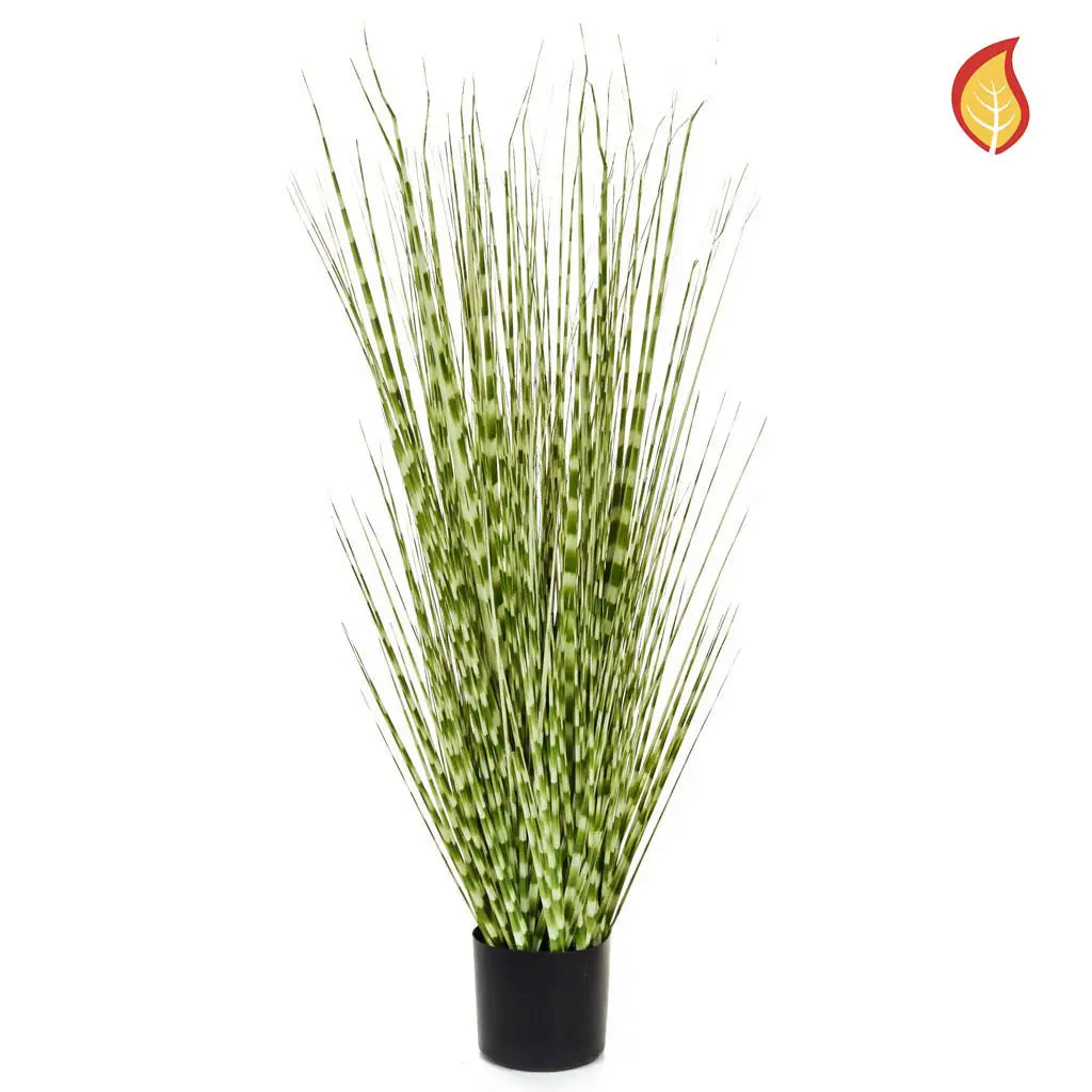 Künstliches Gras - Gerda, 137 cm, Kunstpflanze von aplanta, feuerhemmend, B1-zertifiziert, in Grün, für drinnen