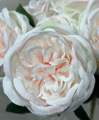 Bouquet di rose con 10 capolini - Artemisia | 45 cm