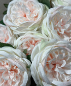 Bouquet di rose con 10 capolini - Artemisia | 45 cm