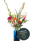 Künstlicher XL Blumenstrauß - Abbi auf transparentem Hintergrund mit echt wirkenden Kunstblättern. Diese Kunstpflanze gehört zur Gattung/Familie der 